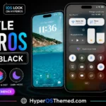 iOS Style HyperOS theme Black for POCO, Xiaomi and Redmi Devices