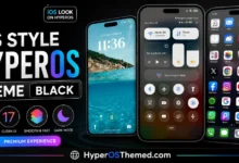 iOS Style HyperOS theme Black for POCO, Xiaomi and Redmi Devices