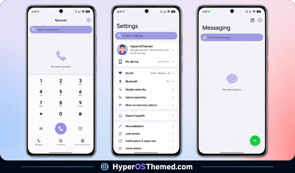 AJ Pink HyperOS Theme For Xiaomi, POCO and Redmi Phones