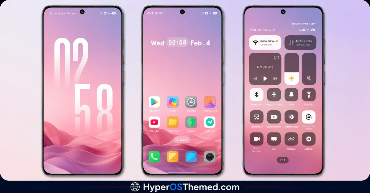 AJ Pink HyperOS Theme For Xiaomi, POCO and Redmi Phones