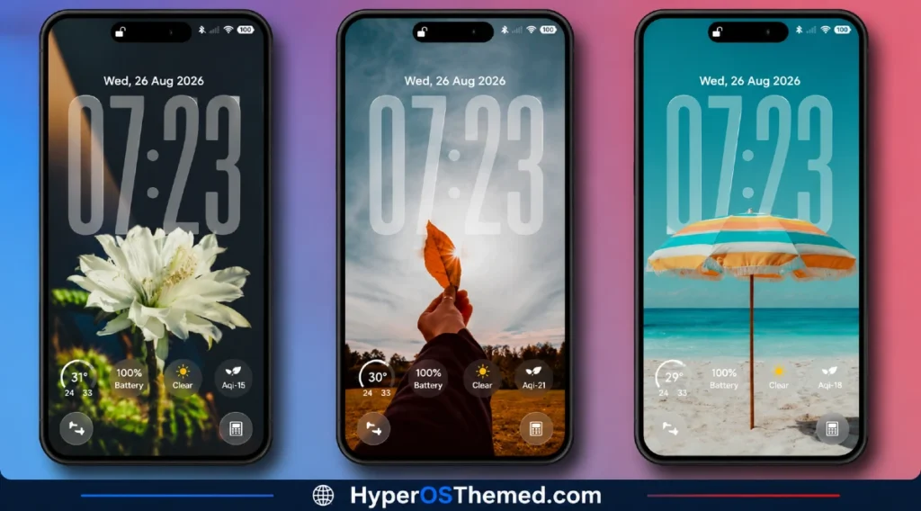 Blue HOS3 HyperOS Theme with 3D Depth-of-Field Look for Xiaomi, POCO & Redmi 2