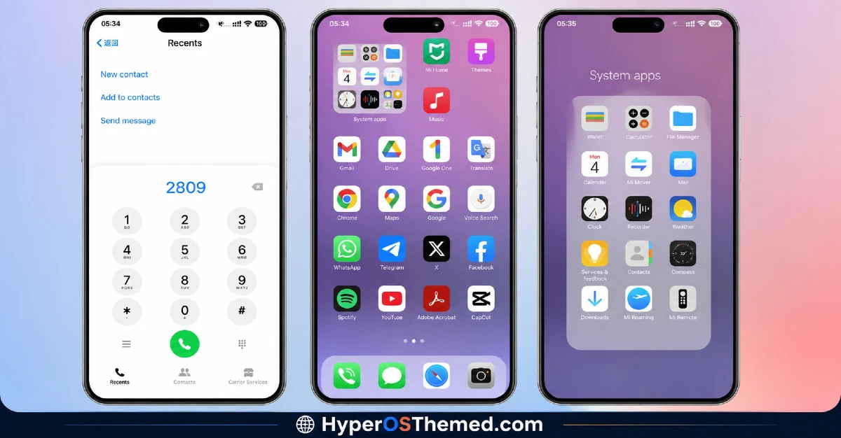 Codename X iOS Style HyperOS Theme for Xiaomi, Redmi and POCO Phones 2