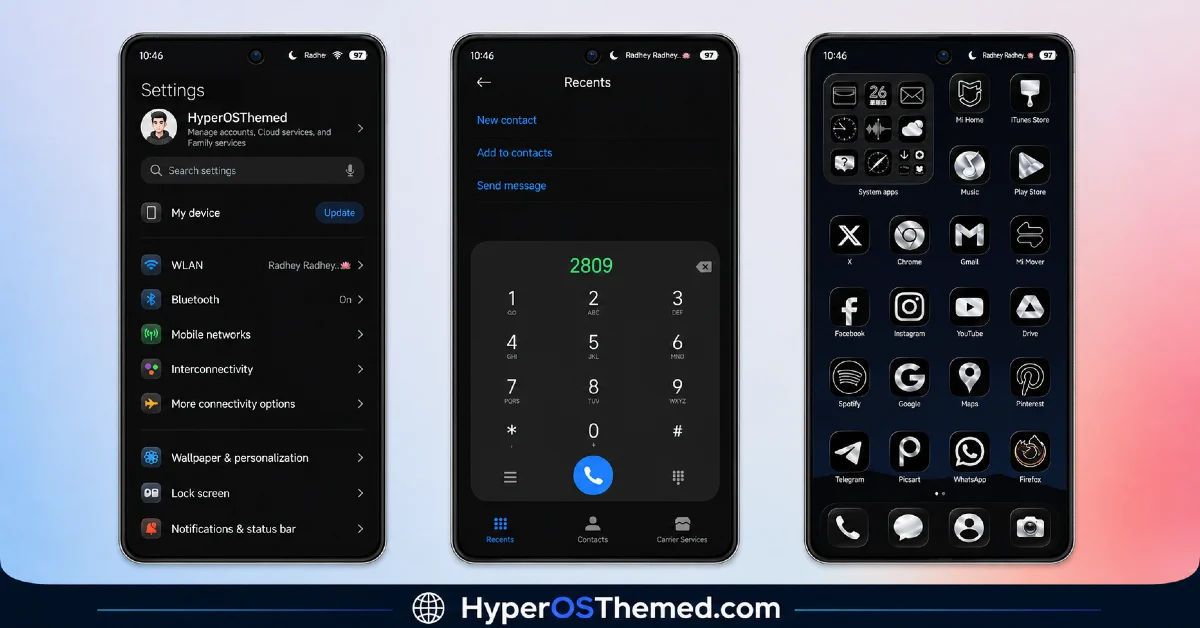 Covalent V2 HyperOS Theme with Premium Dark UI For Xiaomi, Redmi and POCO 2