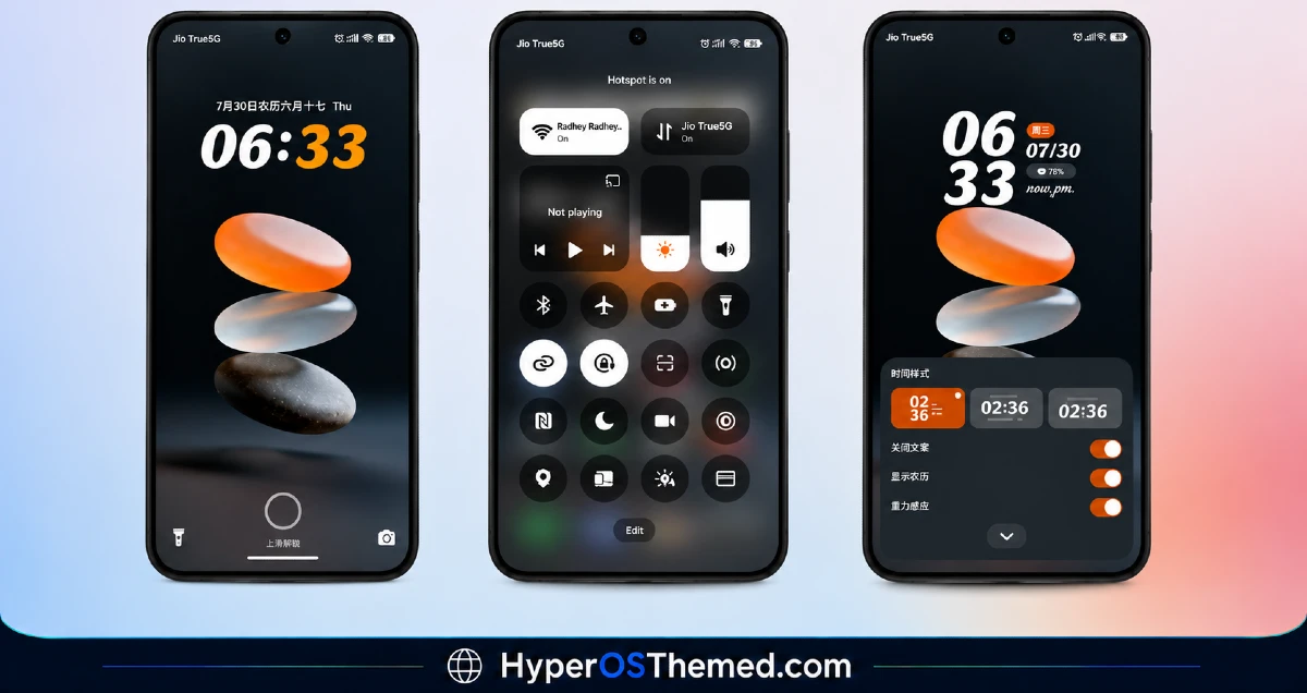 Floating Stone HyperOS Theme for Xiaomi redmi and POCO
