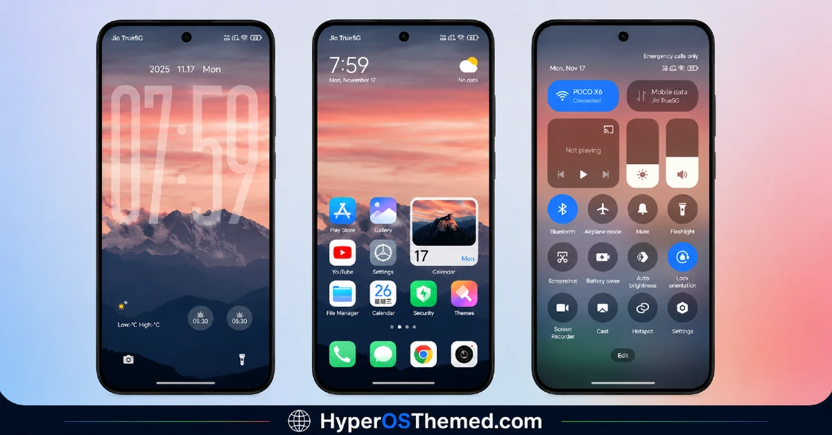 Frozen Wilds HyperOS Theme for Xiaomi, POCO and Redmi Phones 1