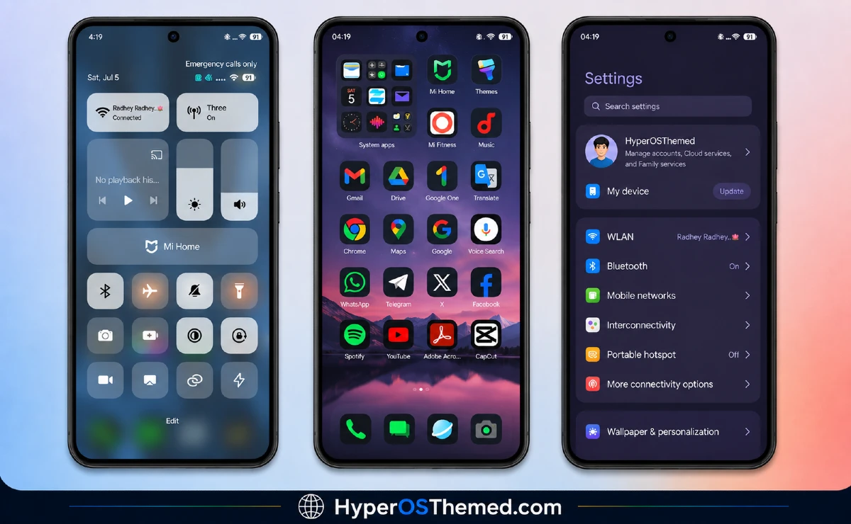 GODKING7 HyperOS Theme Best for POCO, Xiaomi & Redmi Phones1