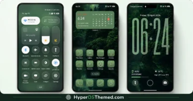 Green HOS3 HyperOS Theme for Xiaomi, POCO and REDMI Phones 1