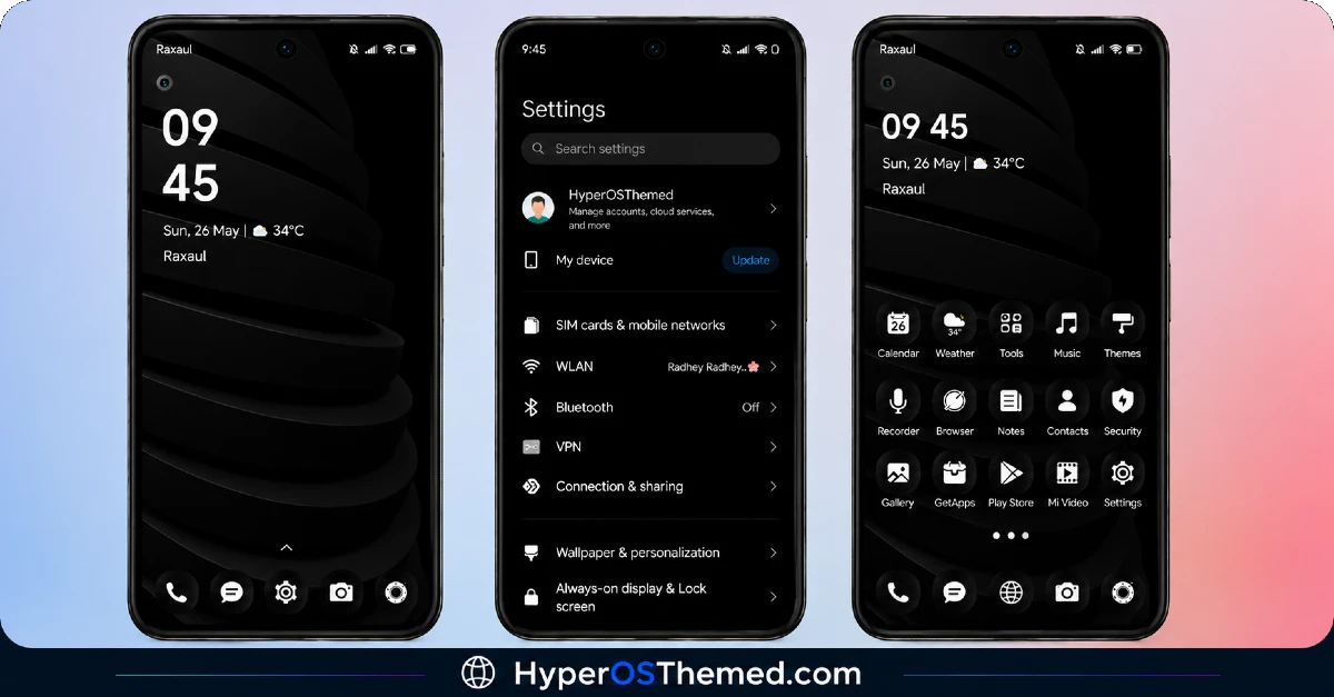 Hyper Businessman HyperOS Theme Premium Dark Theme For Xiaomi, Redmi & POCO 1