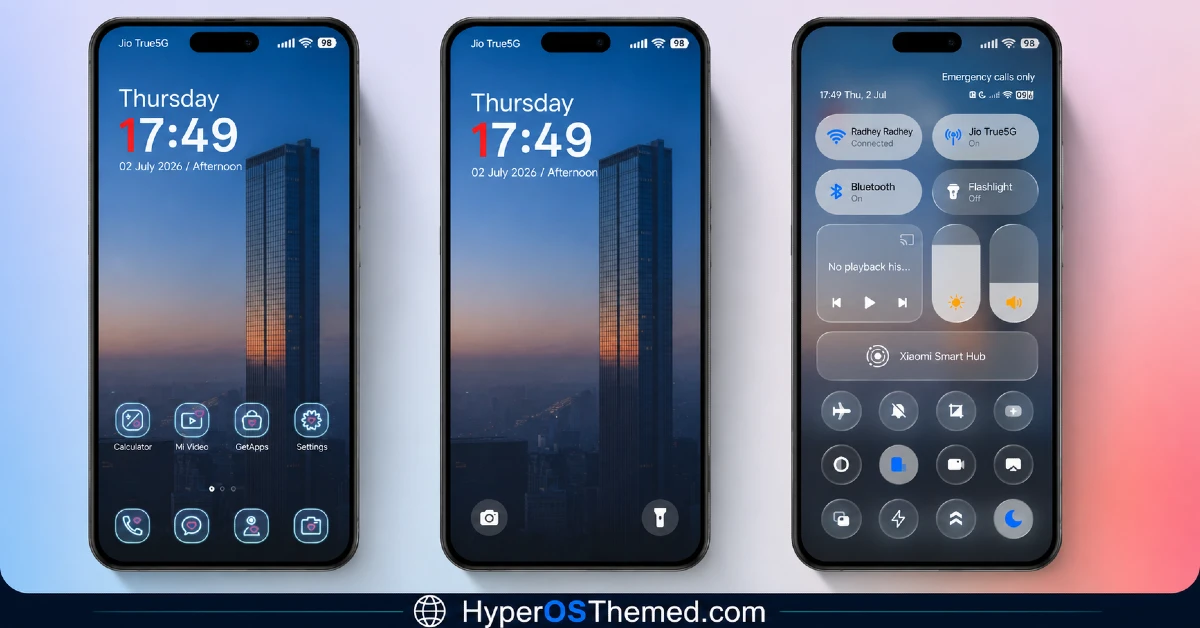 HyperBlue HyperOS Theme for Xiaomi, POCO and REDMI Phones 1