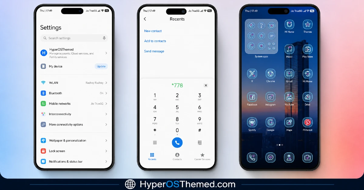 HyperBlue HyperOS Theme for Xiaomi, POCO and REDMI Phones 2