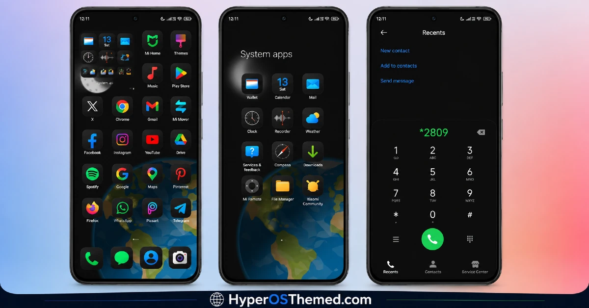 HyperDarkOS 3 HyperOS theme for xiaomi redmi and poco 2