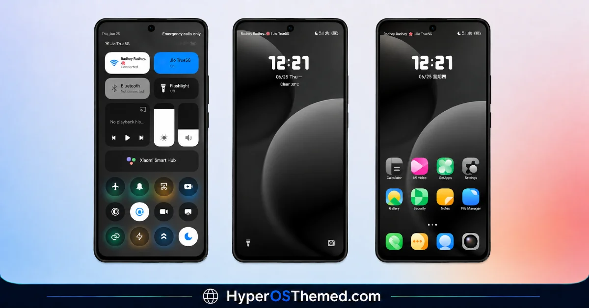 JIHE HyperOS Theme with Premium Black UI For Xiaomi, Redmi and POCO