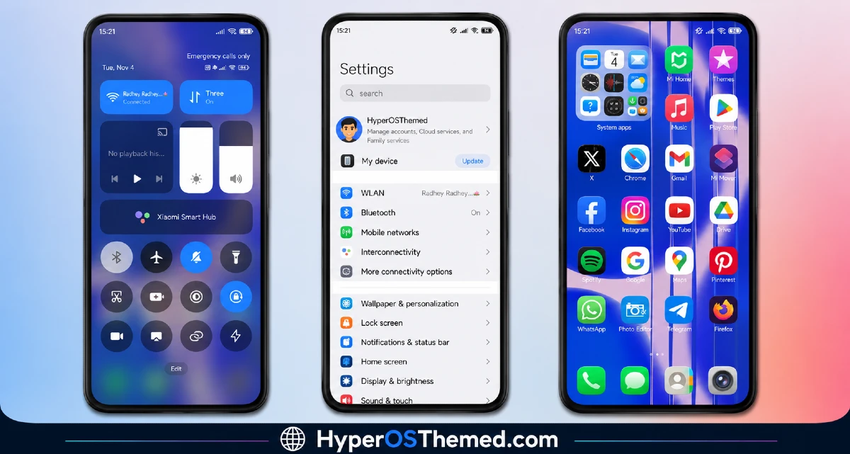 iOS Style Lemon Bluery HyperOS Theme for POCO, Redmi & Xiaomi Phones 1
