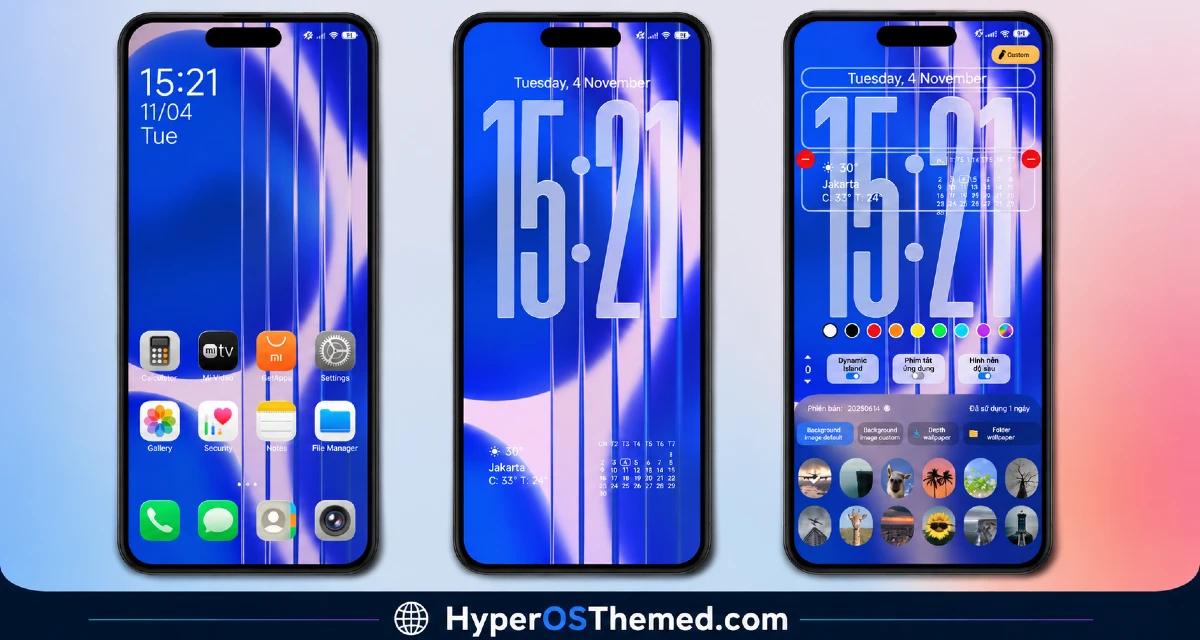 iOS Style Lemon Bluery HyperOS Theme for POCO, Redmi & Xiaomi Phones