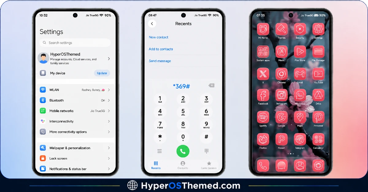 Lovely HOS3 HyperOS Theme A Soft, Floral HyperOS Theme 2