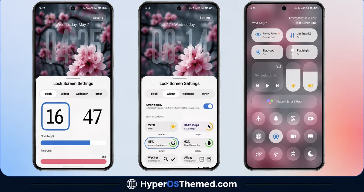 Lovely HOS3 HyperOS Theme: A Soft, Floral HyperOS Theme