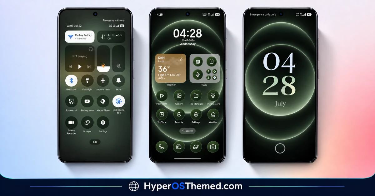 Neon Orbit HyperOS Theme with A Clean Minimal Look for Xiaomi, POCO & Redmi 1