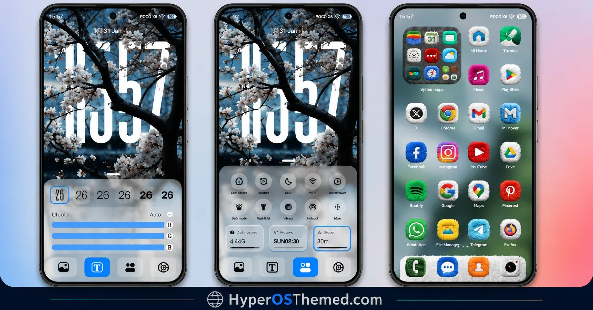 OX F4 HyperOS Theme Premium Cartoon-Style icon set 1