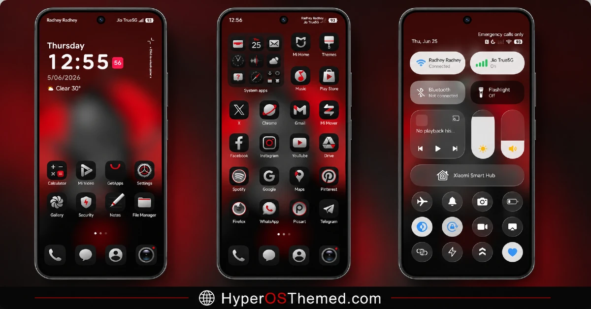 OX GR1 HyperOS Theme For xiaomi, redmi and POCO 2.
