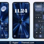 Pure Blue HyperOS Theme with Deep Space Vortex Design for Xiaomi, POCO & Redmi 1