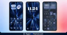 Pure Blue HyperOS Theme with Deep Space Vortex Design for Xiaomi, POCO & Redmi 1