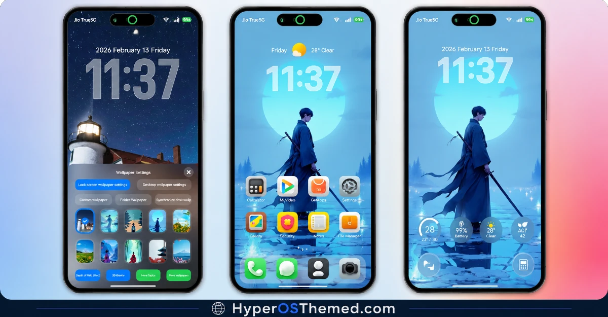 Rat V HyperOS Theme with 3D Anime Style Meets Dynamic Island for Xiaomi & Redmi 1