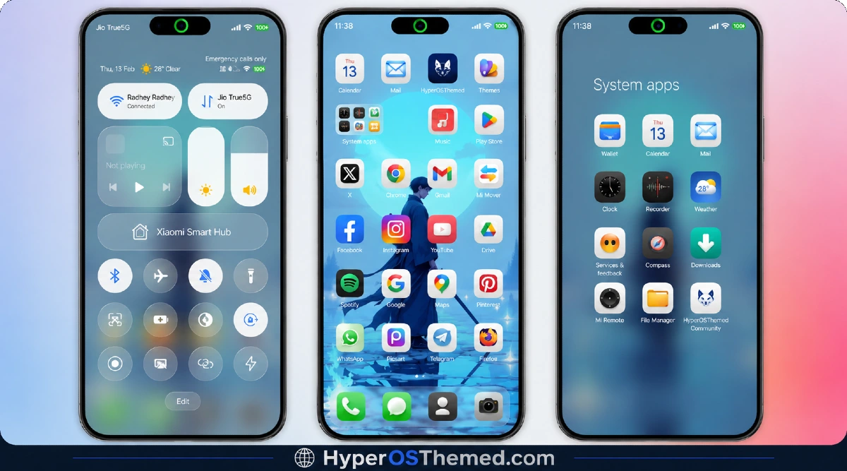 Rat V HyperOS Theme with 3D Anime Style Meets Dynamic Island for Xiaomi & Redmi 2