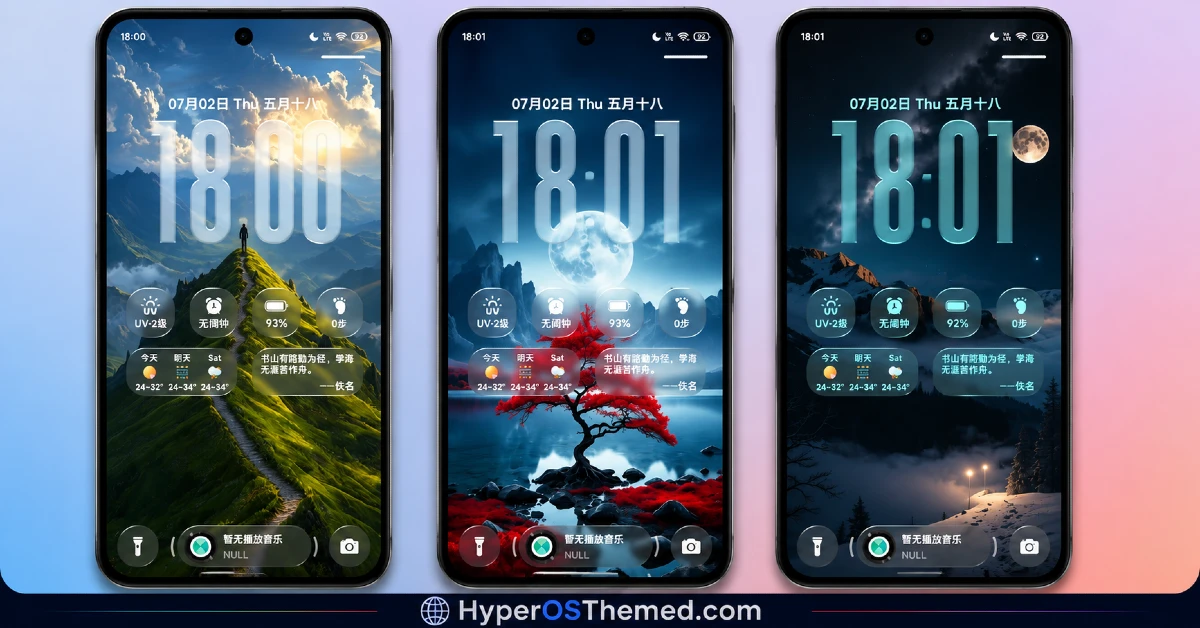 Seasonal Raster Effect HyperOS Theme for xiaomi, Redmi and POCO 2