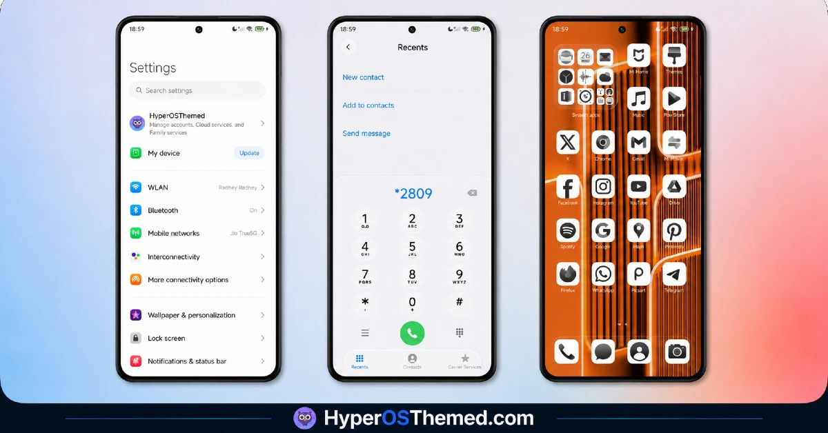 TronM HyperOS Theme with Vibrant Orange Neon Design for Xiaomi & Redmi 2