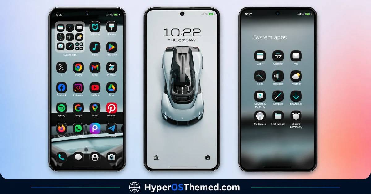 Xiaomi Vision GT HyperOS Theme with 3D visuals, Sharp HD icons 2