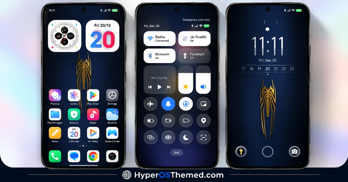 AS Suhel HyperOS Theme with Animated Lock Screen and Liquid Glass Icons for Xiaomi, POCO, Redmi