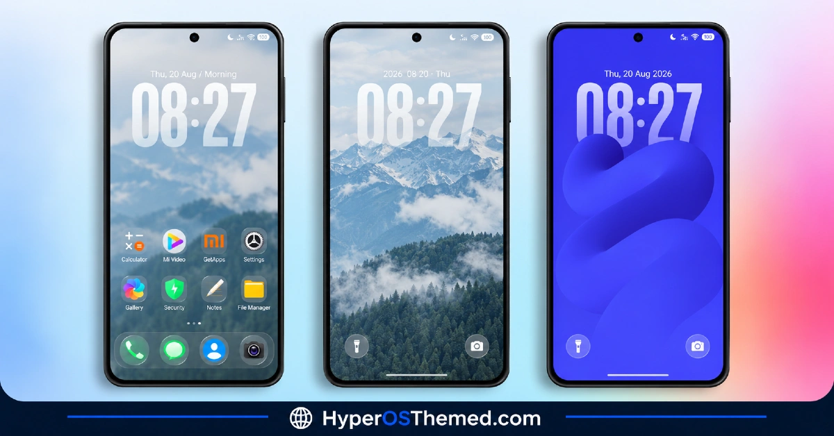 Airdrop HyperOS Theme with Nature Wallpapers and 3D Depth Effect 1