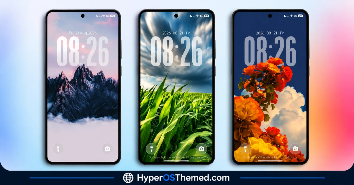 Airdrop HyperOS Theme with Nature Wallpapers and 3D Depth Effect 2