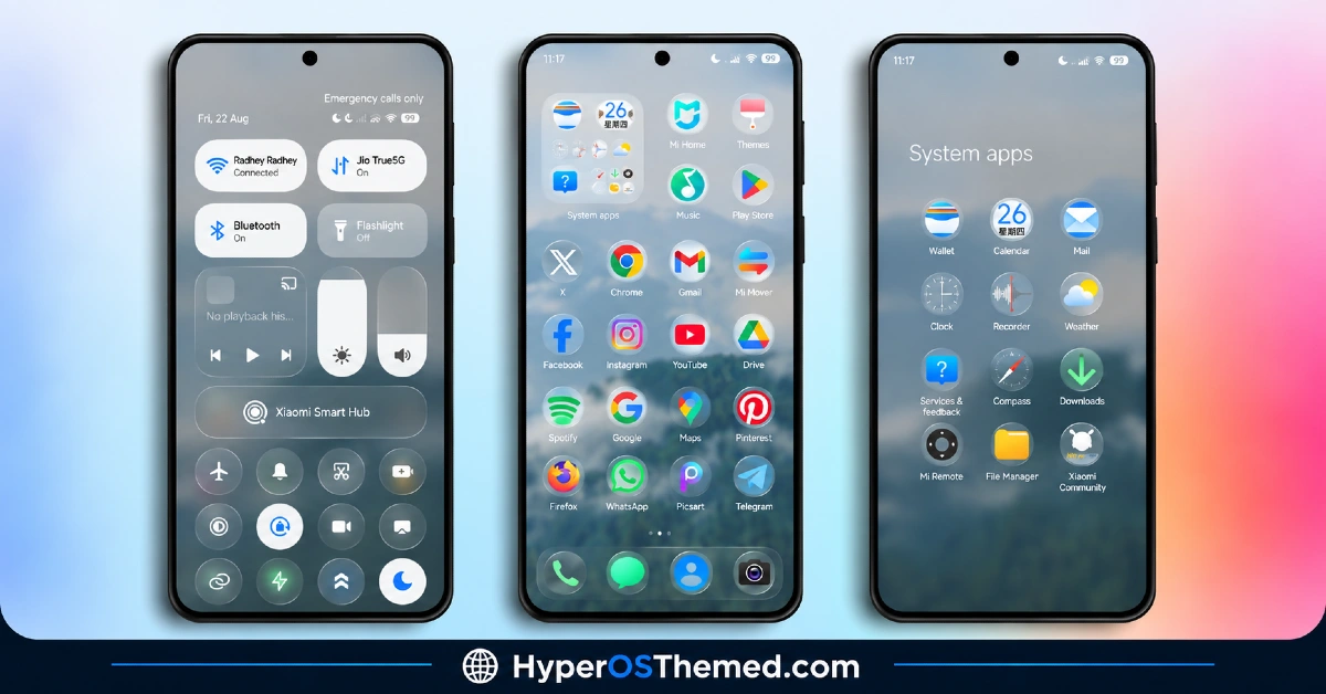 Airdrop HyperOS Theme with Nature Wallpapers and 3D Depth Effect 3