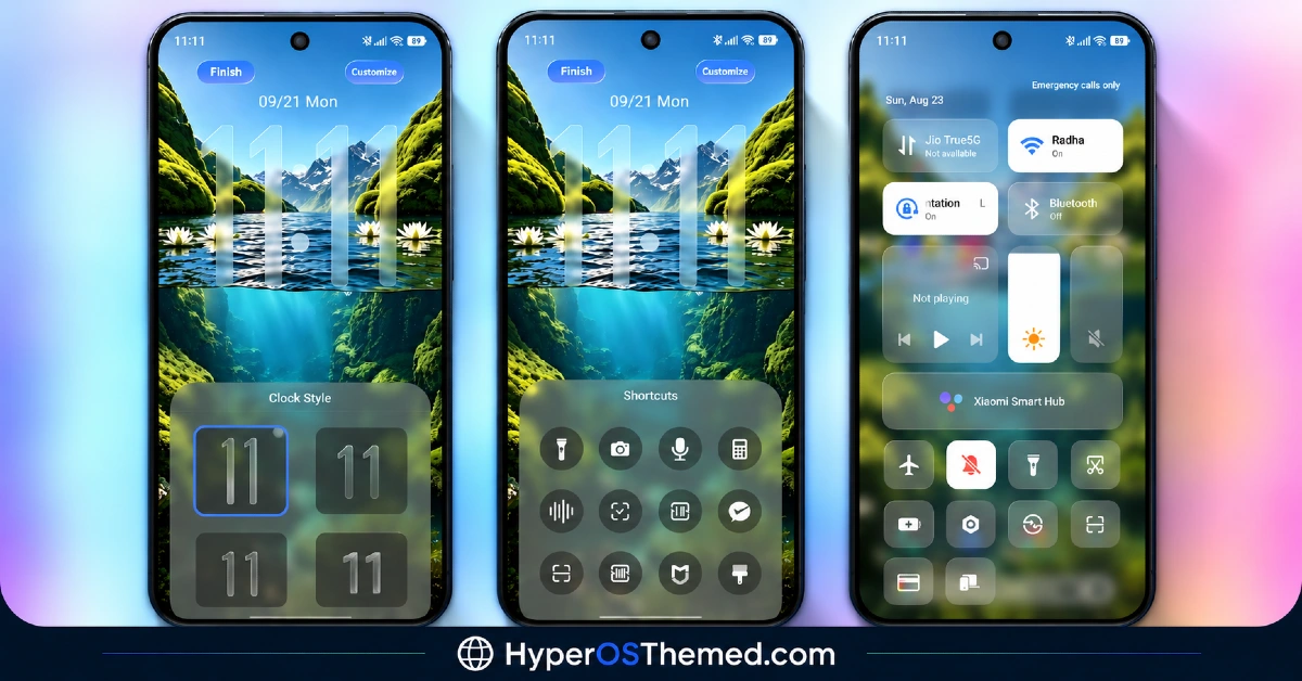 Aquarel HyperOS Theme with Aquatic Glassmorphism Look for Xiaomi, POCO, Redmi 2