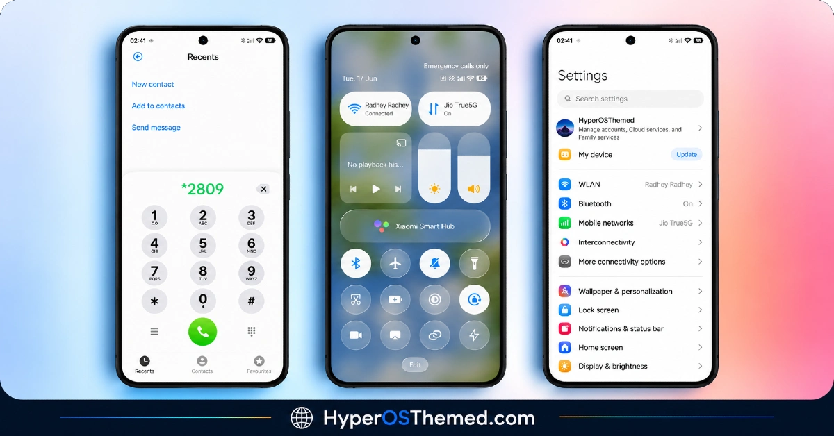 BNB HyperOS Theme with colourful icons and 3D depth-of-field effects for Xiaomi, Redmi and POCO 2