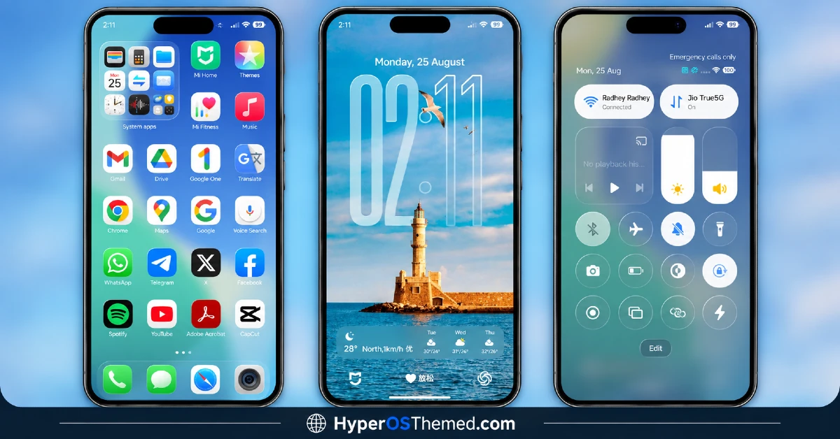 Codename G26 HyperOS Theme with Super Depth of Field iOS Style for Xiaomi, POCO, Redmi 2