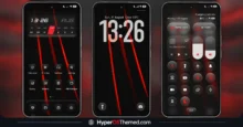 Crimson Obsidian HyperOS Theme with Luxury Black & Red Light Streaks for Xiaomi, POCO, Redmi 1