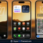 Dark Ret V HyperOS Theme with Desert Sunset iOS-style Widgets for Xiaomi, POCO, Redmi 1