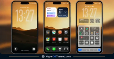 Dark Ret V HyperOS Theme with Desert Sunset iOS-style Widgets for Xiaomi, POCO, Redmi 1