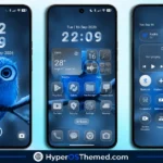 Default-3 HyperOS Theme with Blue Liquid Glass effect for Xiaomi, POCO, Redmi