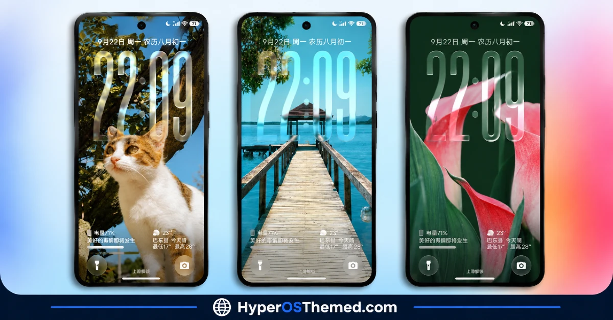 FiftyK HyperOS Theme ~ Floral Mediterranean Look with RGB Clock Control for Xiaomi, POCO, Redmi 2