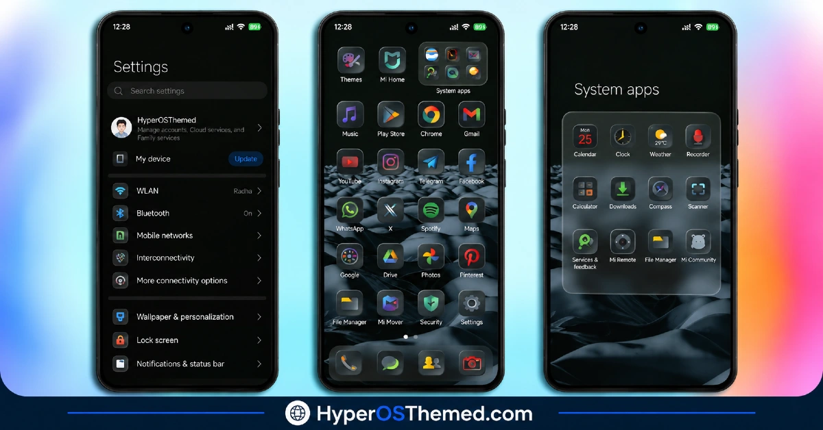 GeloBlackPlay HyperOS Theme with AMOLED Black & 3D Icons for Xiaomi, POCO, Redmi 2