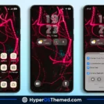 Grade A HyperOS Theme with Cyberpunk Red Neon AMOLED for Xiaomi, POCO, Redmi 1