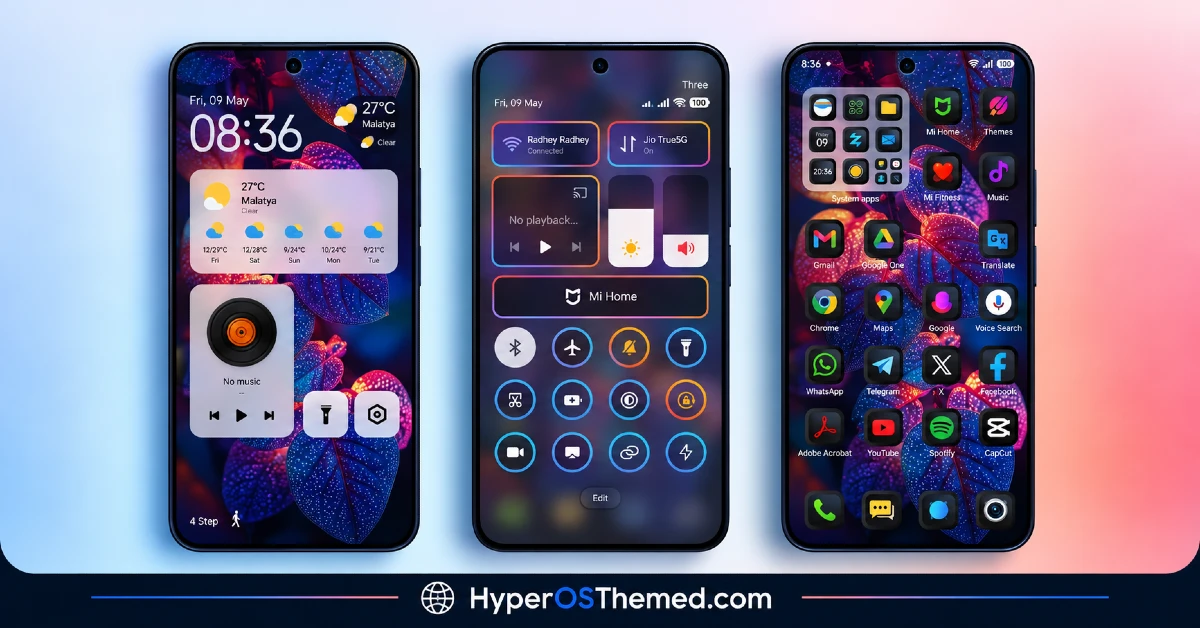 Jiyan IzzyBRV15 HyperOS Theme with Black and Dark Icon Design for Xiaomi, POCO and REDMI Phones 2