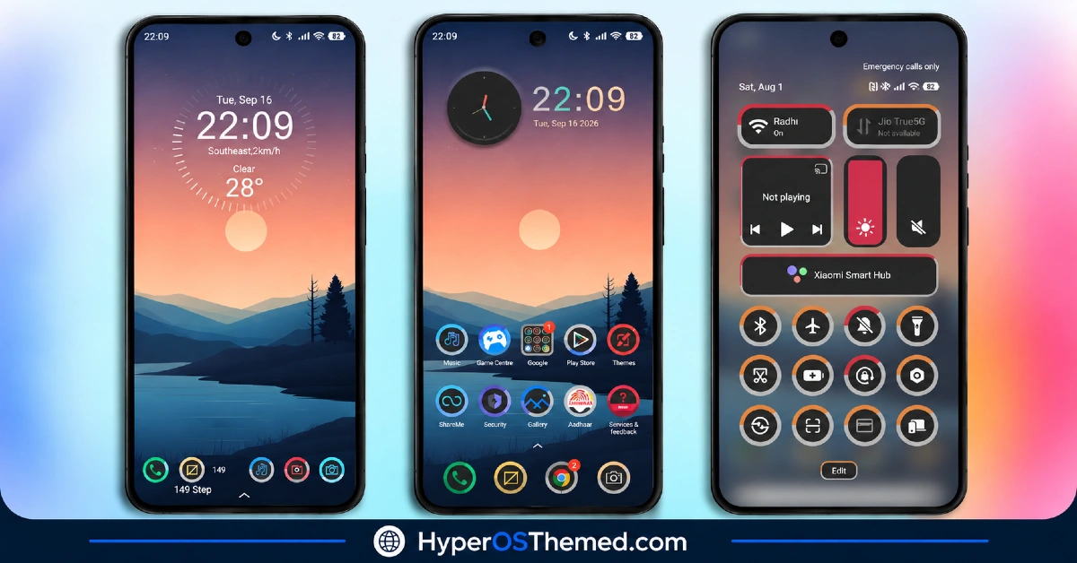 Jiyan Minimal HyperOS Theme with Hundreds of Gradient Icons for Xiaomi, POCO, Redmi