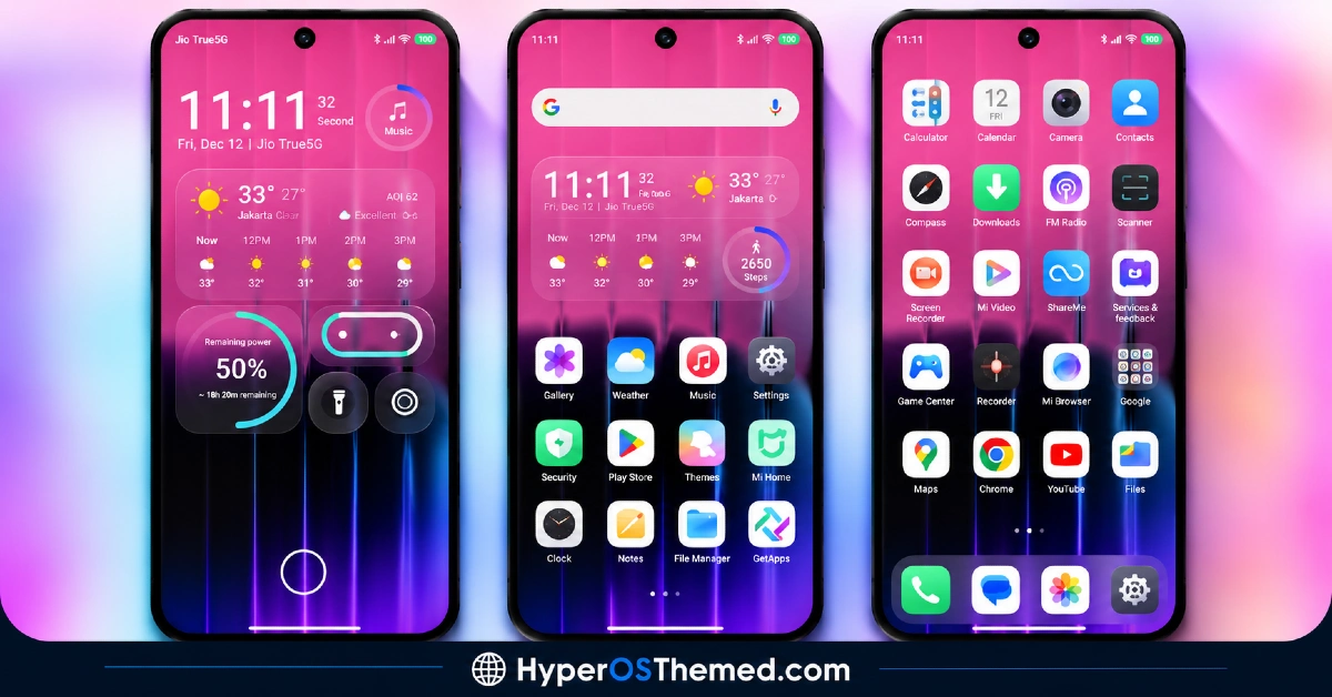 Knock Cute HyperOS Theme With Gradient Icons in a Tiny Package for Xiaomi, POCO, Redmi 1