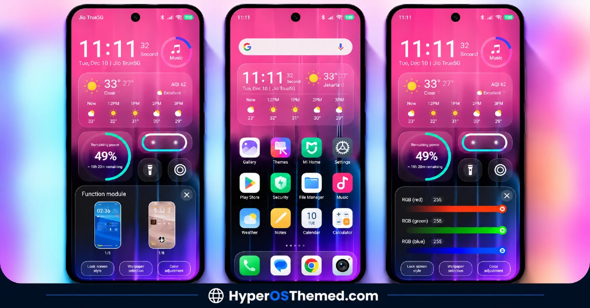 Knock Cute HyperOS Theme With Gradient Icons in a Tiny Package for Xiaomi, POCO, Redmi 3