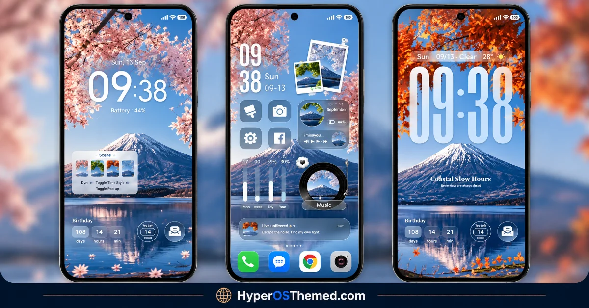 Lake Frame HyperOS Theme with Gradient Icons For Xiaomi, POCO, Redmi 1