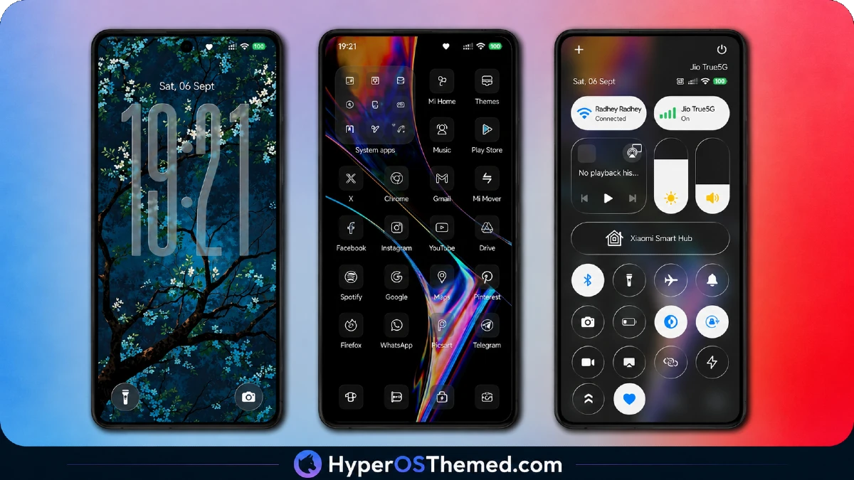 Liquid Crystal HyperOS Theme for Xiaomi, Redmi, and POCO Phones 1